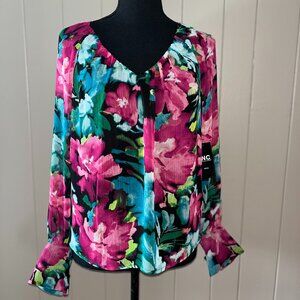 NWT - INC International Concepts Pink Floral Top – Boho Chic - Petite Medium